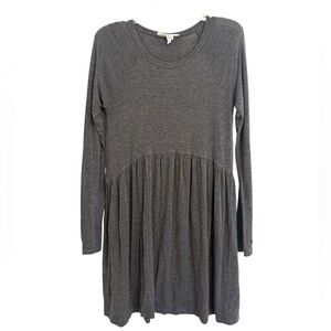 2/$30 BCBG Generation Charcoal Gray Long Sleeve Babydoll Tunic Dress Size S